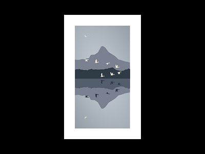 Mirror Lake design illustration landscape