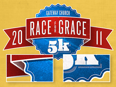 Race For Grace Logo Colored ribbon texture