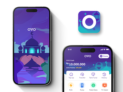 OVO Ramadan Theme (2022) app design eid illustration islamic ramadan