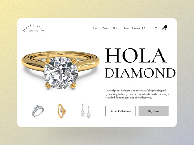 Jewelry Shop UI design branding color design graphic design landingpage