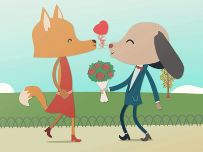 Valentine's Day animals animation cute illustration valentines day
