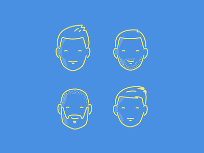 Team avatar icons illustration line team timekit