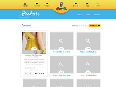 Retail Product Gallery clothing ecommerce hover ui