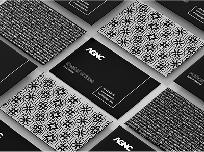 AGNC Business Card Design agency branding business cards identity pattern print
