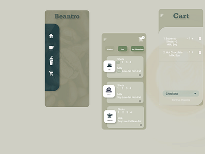 Beantro adobexd coffee crossplatform mobile app ui design uidesign uiux