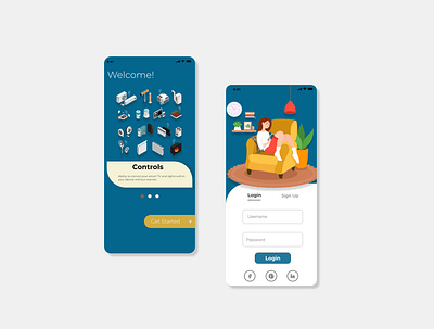 SmartControls mobile app ui design uiux