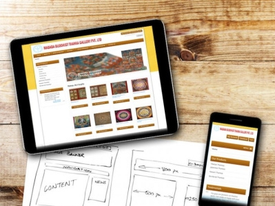 Mababa Buddhist Thanka Gallery Co.Pvt.Ltd. design indesignmedia ui ux web development webdesign