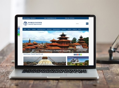 World Favour Travel & Tours Pvt. Ltd. indesignmedia ui ux web development webdesign