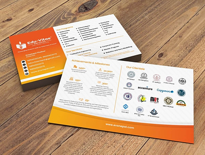 Edu-Vitae Business Card branding businesscard design illustration indesignmedia vector visitingcard