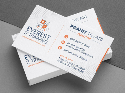 Everest IT Training Business card branding design illustration indesignmedia print