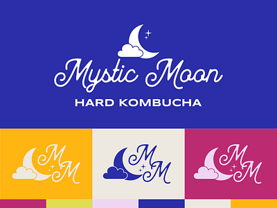 Mystic Moon Logo 80s affinitydesigner artist beverage branding colorful company graphic design illustration illustrator logo moderndesign product summerdrink uniquelogo