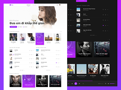 Zing MP3 Redesign Concept - Featured Page concept featured mp3 redesign web zing