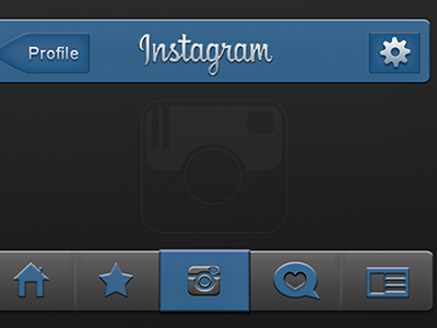 Instagram app blue clean fun home instagram photo selfie sleek social