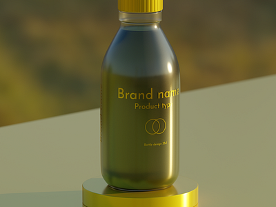 3d 33cl bottle render mockup design 3d 3ds max 3dsmax blender bottle branding design eevee gold illustration illustrator label logo mockup photoshop realistic render