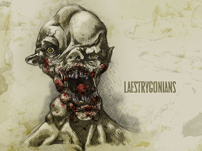 #31DaysOfMonsters DAY 17: Laestrygonians 31daysofmonsters blood greek illustration laestrygonians monster