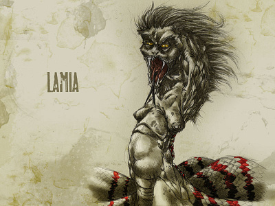 #31DaysOfMonsters DAY 18: Lamia 31daysofmonsters illustration lamia monster snake