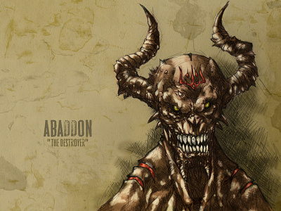 #31DaysofMonsters DAY 28: Abaddon ("The Destroyer") 31daysofmonsters abaddon demon destroyer evil illustration