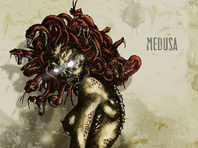 #31DaysOfMonsters Day 30: Medusa 31daysofhalloween 31daysofhorror 31daysofmonsters gorgon greekmythology horror medusa