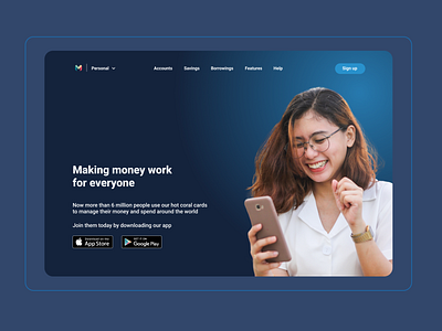 Daily UI #06 | Monzo Web Redesign bank banking daily ui design graphic design landing landing page redesign ui user interface web