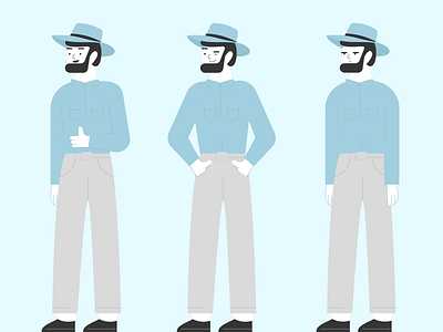Aussie farmer aussie character design farmer flat illustration men vector