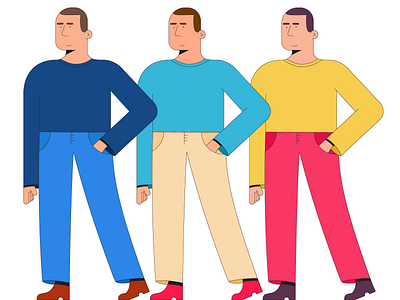 Character Design character design flat illustration male men vector