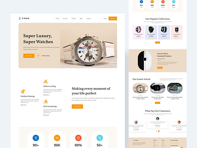 E-commerce Website For Watches design ui web