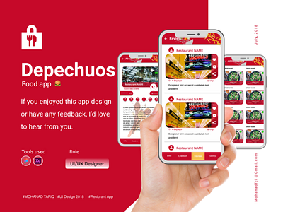Depechuos Food Restaurants app design mobil ui ux