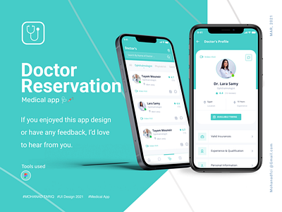 Doc 2 patient (Medical App) app design mobil ui ux