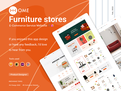 Furniture stores app design ui web