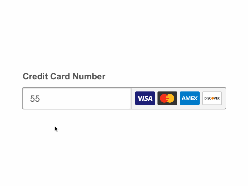 Credit Card Number Entry