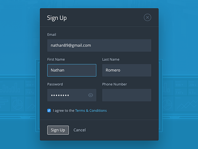 Sign Up Modal modal signup