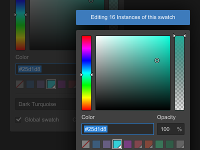 Global Swatches color picker swatches ui variables webflow