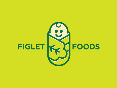 Figlet Logo babies baby fig food leaf leaves