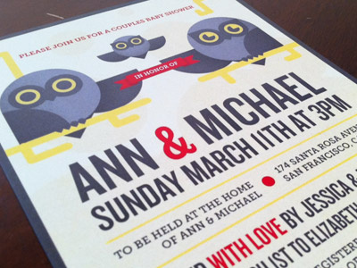 Owl Invite baby invitation invite museo owl owls shower