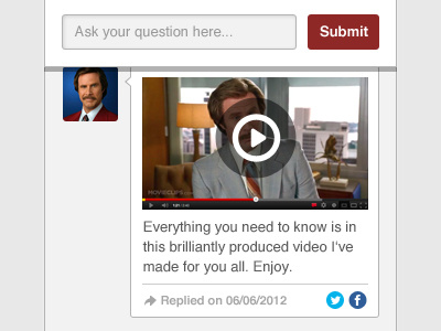 Discovered by the germans in 1904... buttons icon design questions ron burgundy submit ui design video
