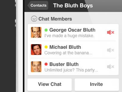 Bluth Chat arrested development bluth user interface chat contacts ui user interface