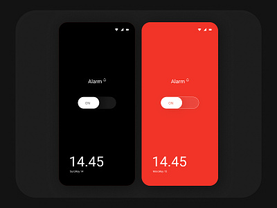 DailyUI 015. On/Off Switch alarm app dailyui dailyuichallenge design msg on off on off switch switch ui