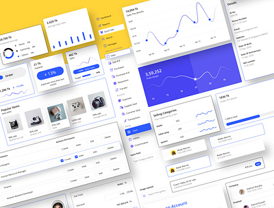 UI Design & Components application awesome components creative dashboard dashboard design dashboard ui design figma graphic design homepage design inspirational interface prototype sales dashboard ui ui design uiux user interface web application