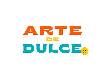 Arte de Dulce logo smiley typogaphy typographic