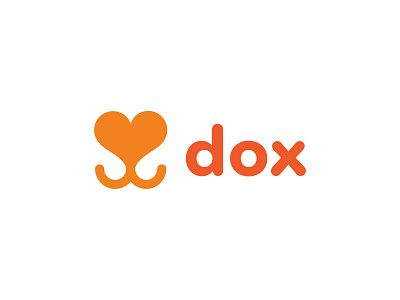 dox box brand branding dog dox heart logo love treats