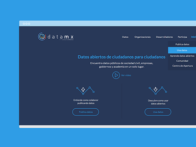 datamx landing interface landing ui ux website