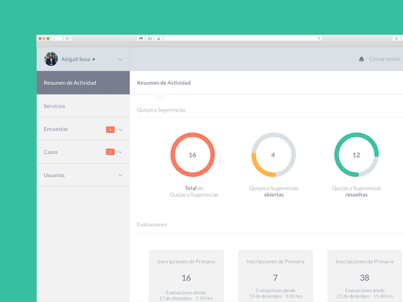 Dashboard by Sofia Moya on Dribbble