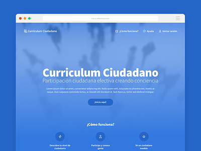 Curriculum Ciudadano landing ui web