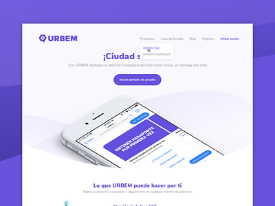 URBEM Landing Page landing page ui