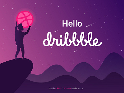 Hello dribbble design dribbble flat hello dribble hellodribbble illustration vector