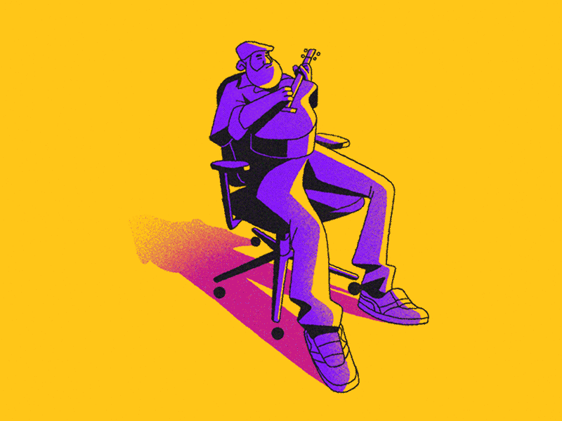 Guitarist animated gif animation animation 2d animation after effects guitarist illustration loop loop animation loopdeloop