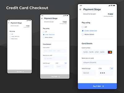 A simple credit card checkout screen credit card dailyuichallenge payment ui ux