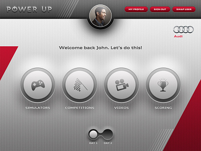 Audi Tech Rally App app ios ipad app ui user interface