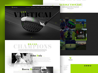 Golf Site Preview branding golf rebrand typography ui ux web website