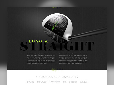 Golf Site Preview #2 branding golf rebrand redesign typography ui ux web website